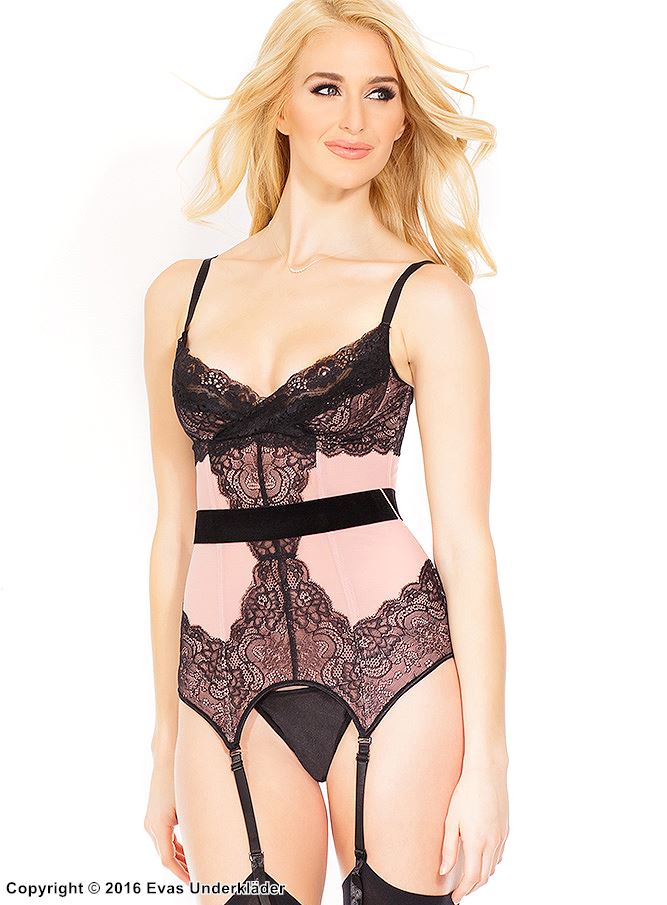 Powernet bustier with peek-a-boo cups